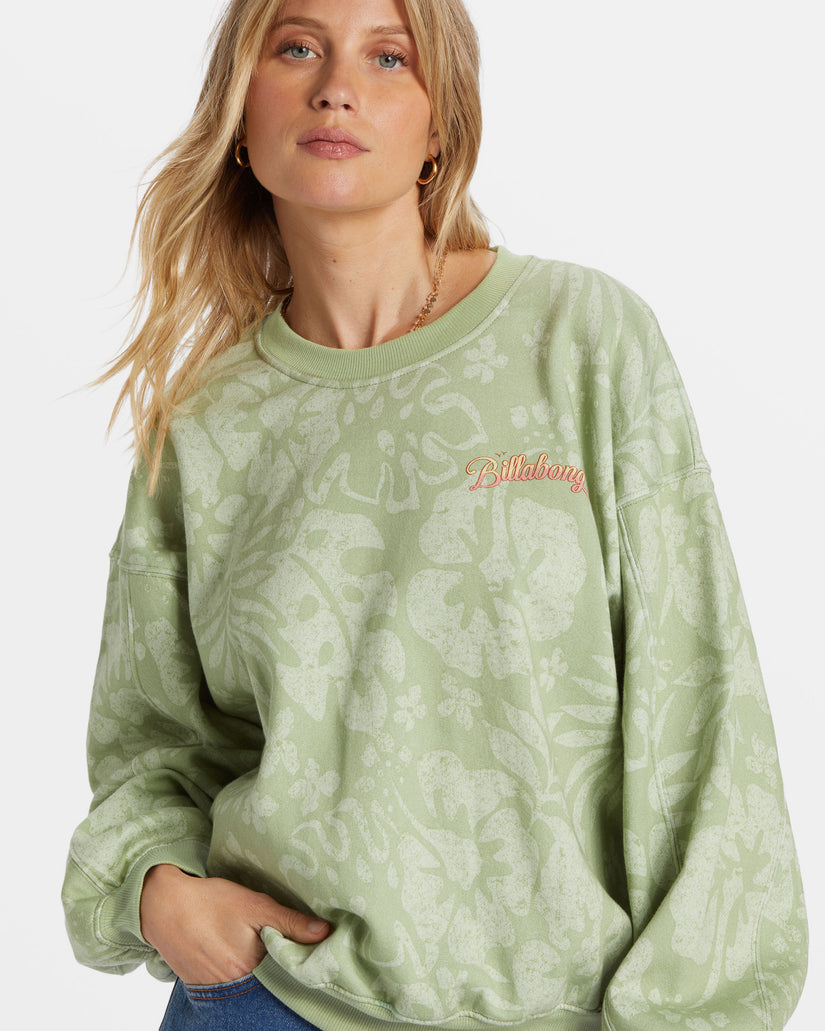 Off Tropic Kendall Pullover Sweatshirt - Weeping Willow