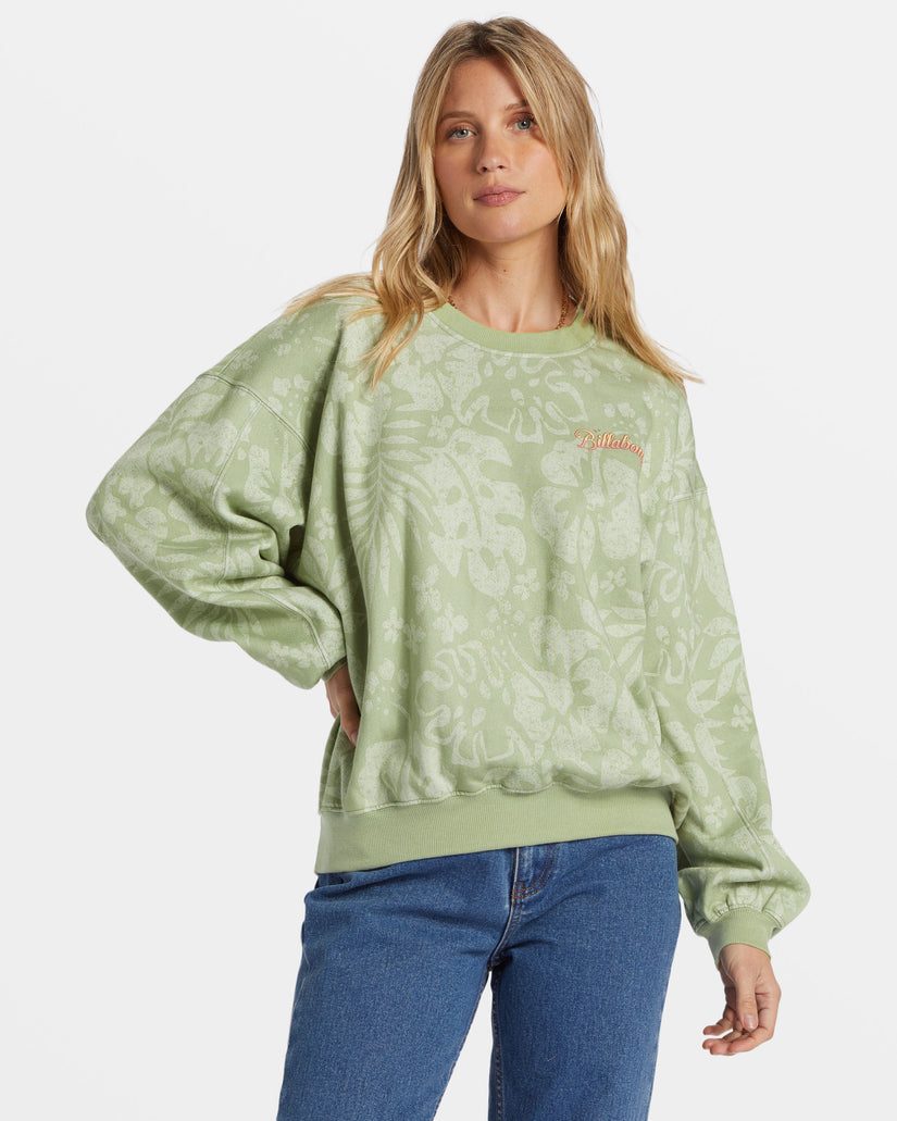 Off Tropic Kendall Pullover Sweatshirt - Weeping Willow