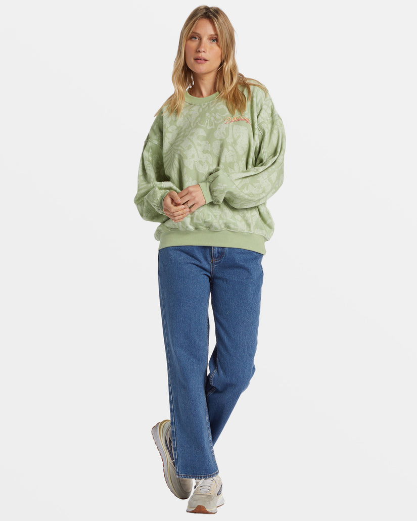 Off Tropic Kendall Pullover Sweatshirt - Weeping Willow