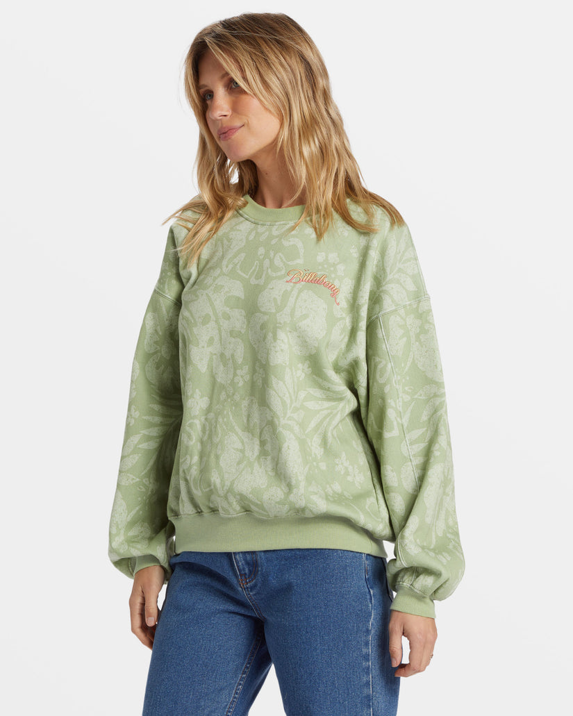 Off Tropic Kendall Pullover Sweatshirt - Weeping Willow