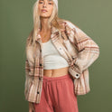 Sundown Sherpa Jacket - Dusty Peach