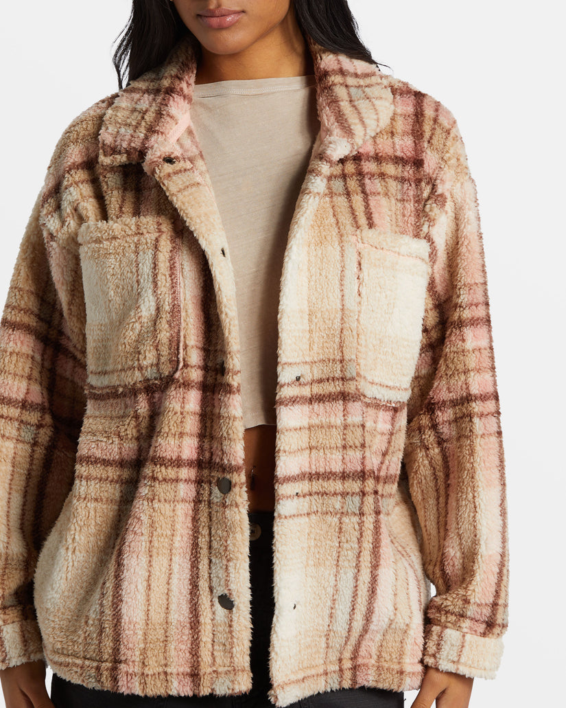 Sundown Sherpa Jacket - Dusty Peach