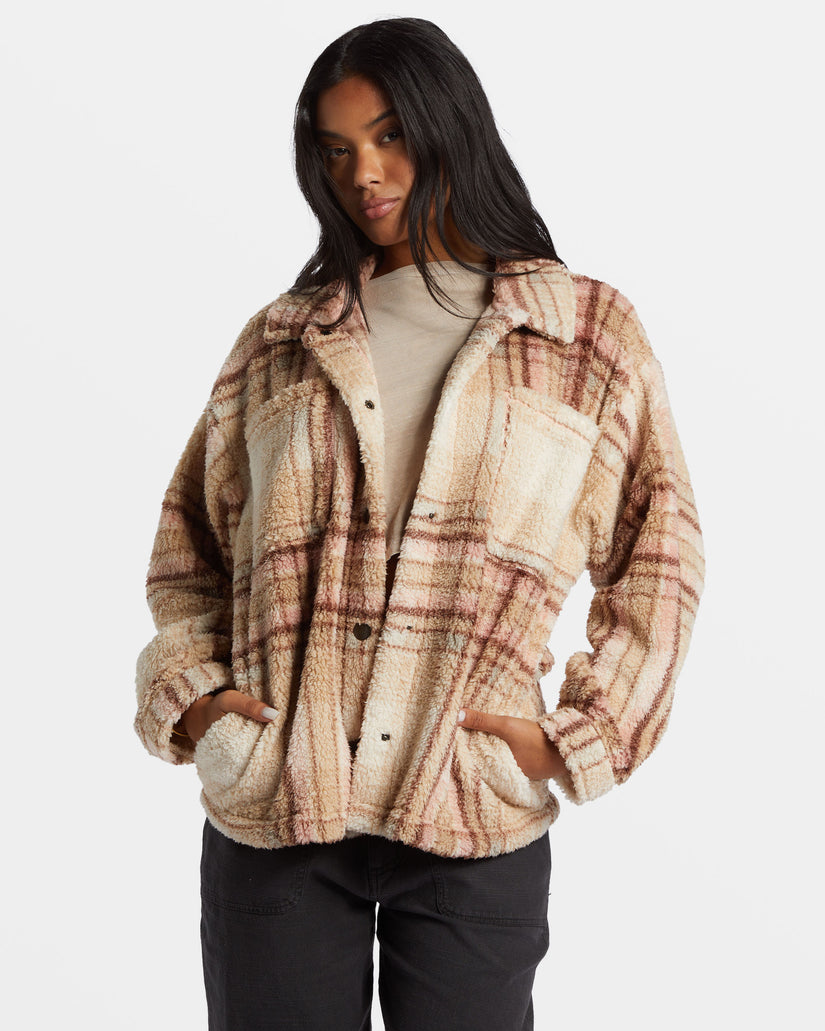 Sundown Sherpa Jacket - Dusty Peach