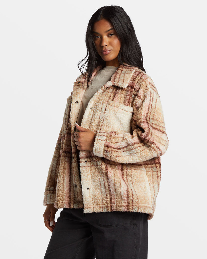 Sundown Sherpa Jacket - Dusty Peach