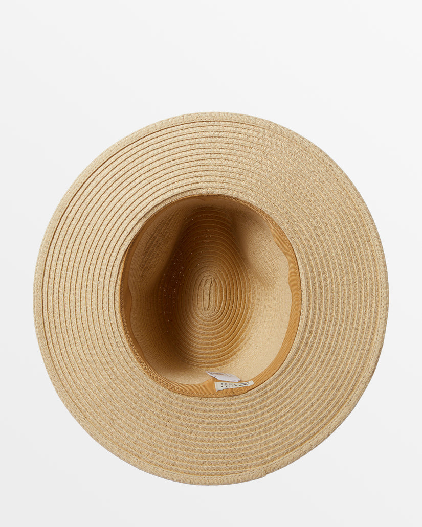 Tides Packable Straw Fedora - Natural