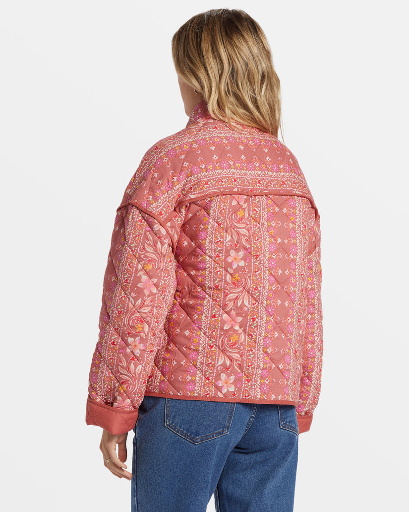 Folk Story Quilted Jacket - Red Clay