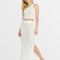 Only You Midi Skirt - Salt Crystal