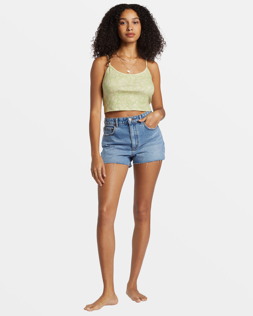 Aloe Cropped Tank Top - Willow