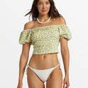 Flirt On Fitted Crop Top - Moss Joy