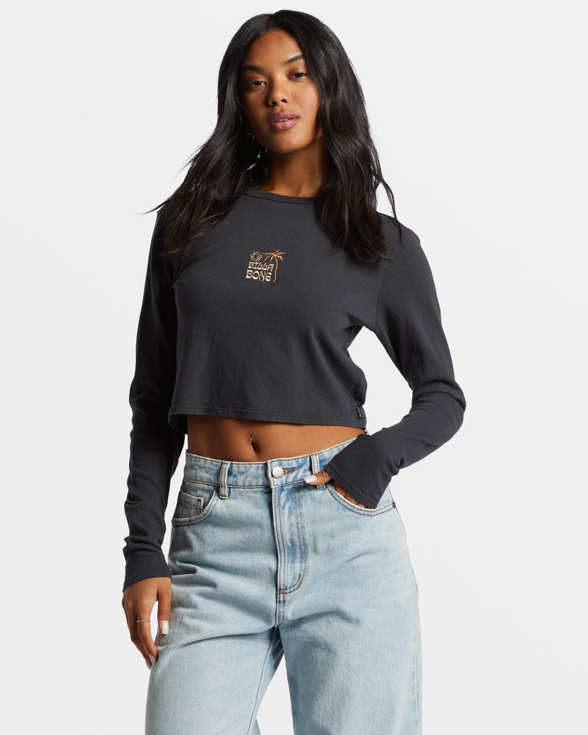 Tommy Long Sleeve Top - Black Sands