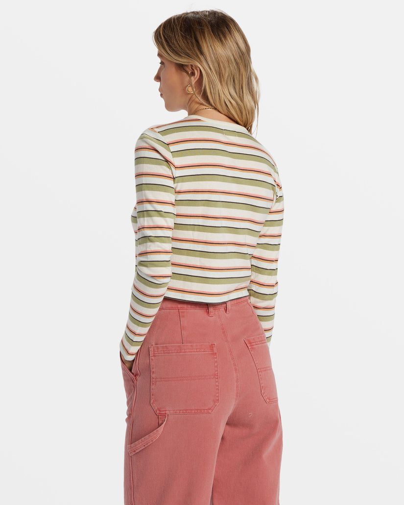 Tommy Stripe Long Sleeve Top - Weeping Willow