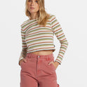 Tommy Stripe Long Sleeve Top - Weeping Willow