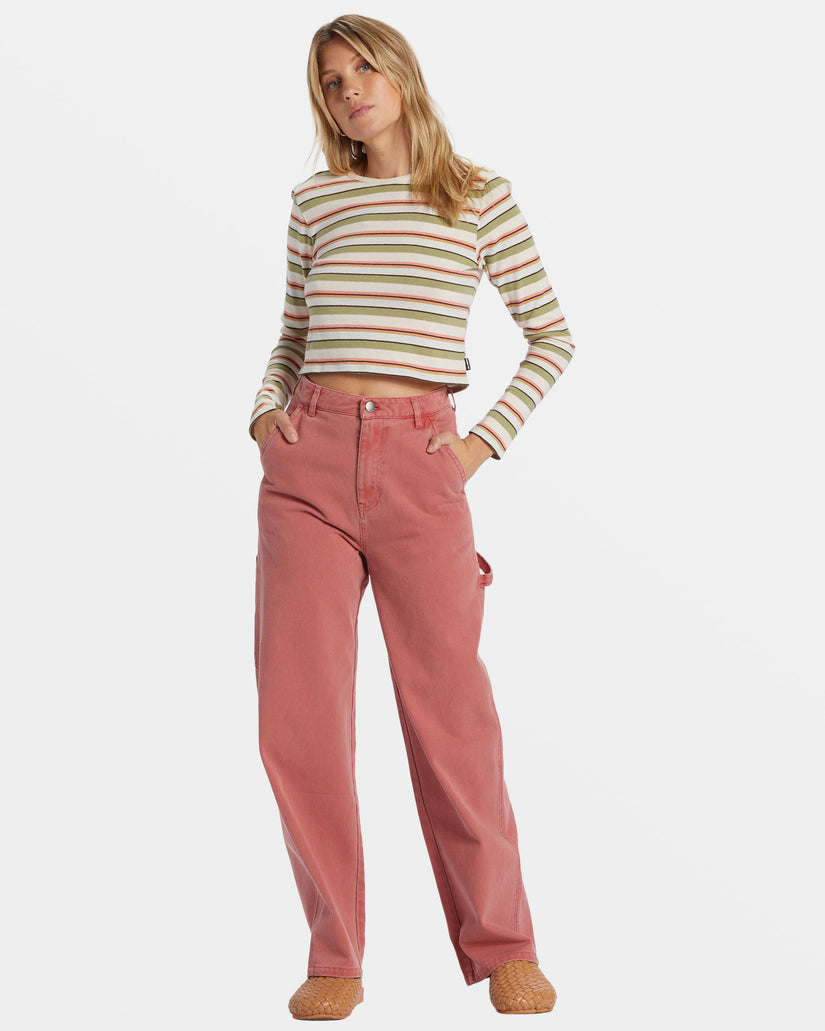 Tommy Stripe Long Sleeve Top - Weeping Willow