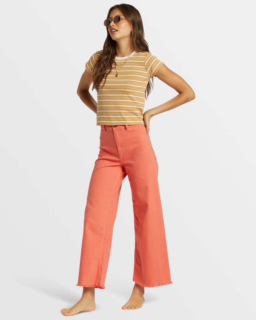 Free Fall High-Waist Pants - Papaya