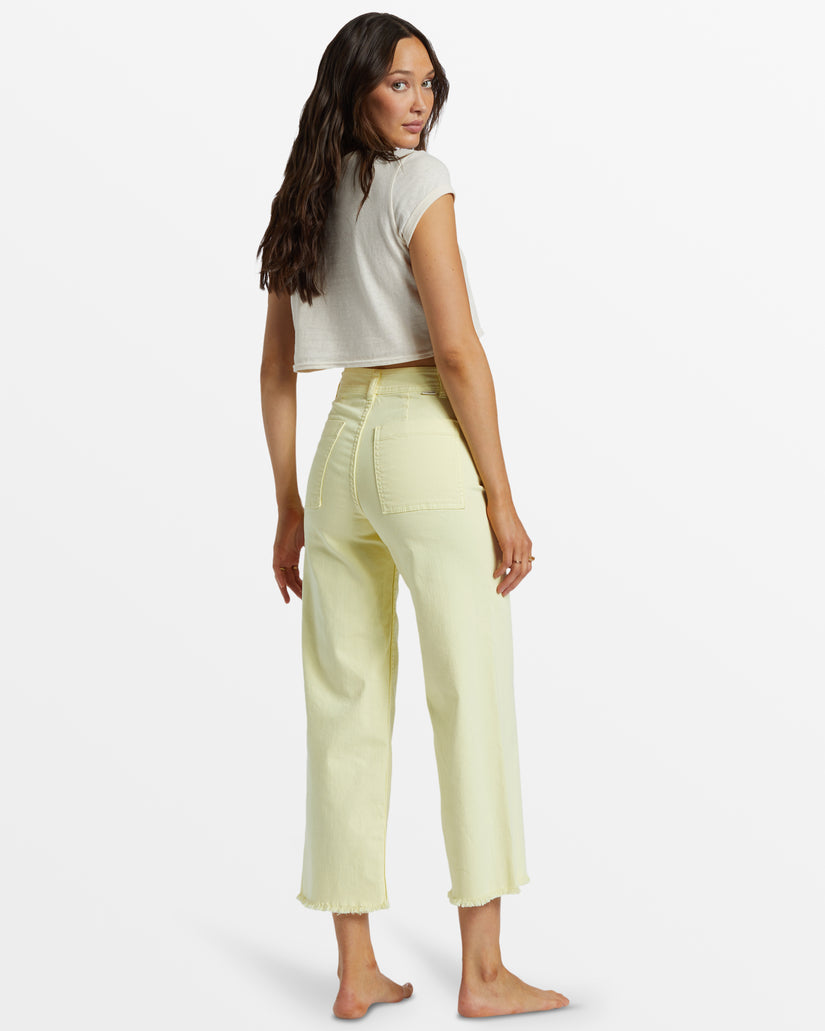 Free Fall High-Waist Pants - Mellow Yellow