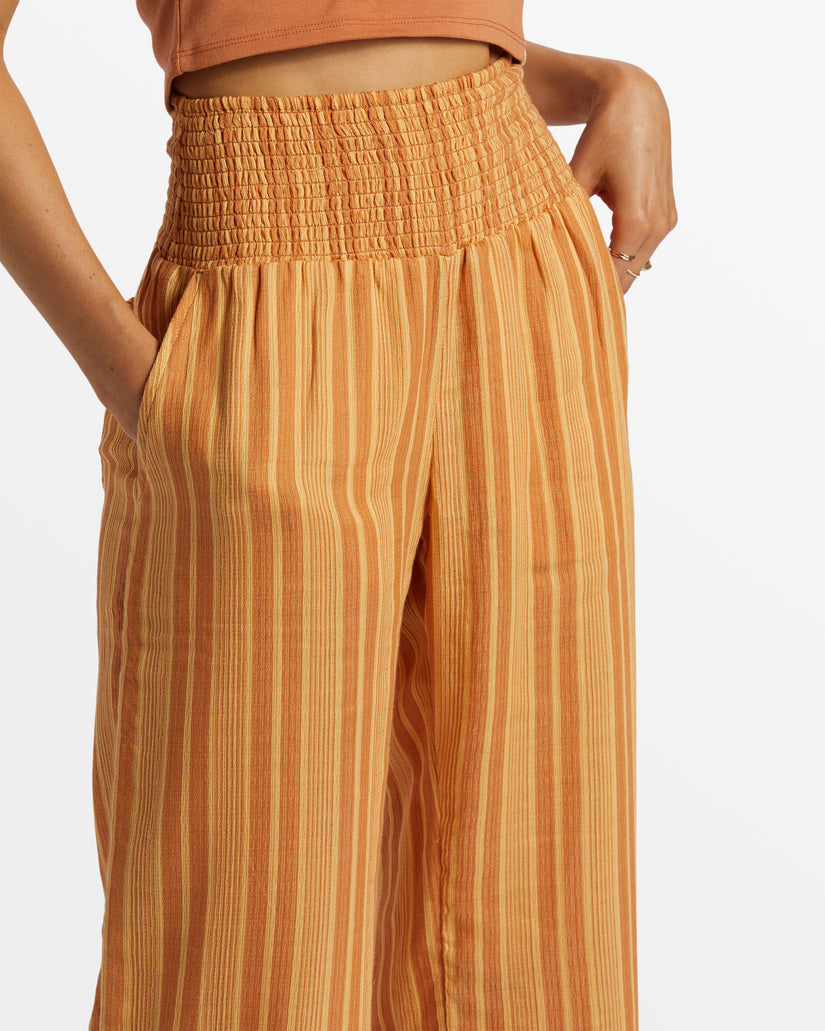 New Waves 2 Elastic Waist Pants - Peach Punch