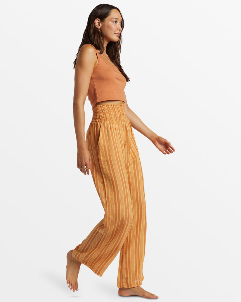 New Waves 2 Elastic Waist Pants - Peach Punch