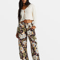 Sun Rays Crinkle Pants - Black Sands