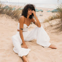 New Waves Wide Leg Beach Pants - Salt Crystal