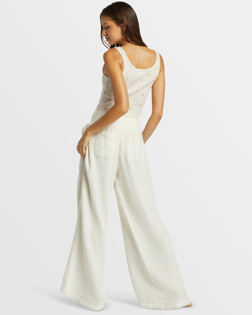 New Waves Wide Leg Beach Pants - Salt Crystal