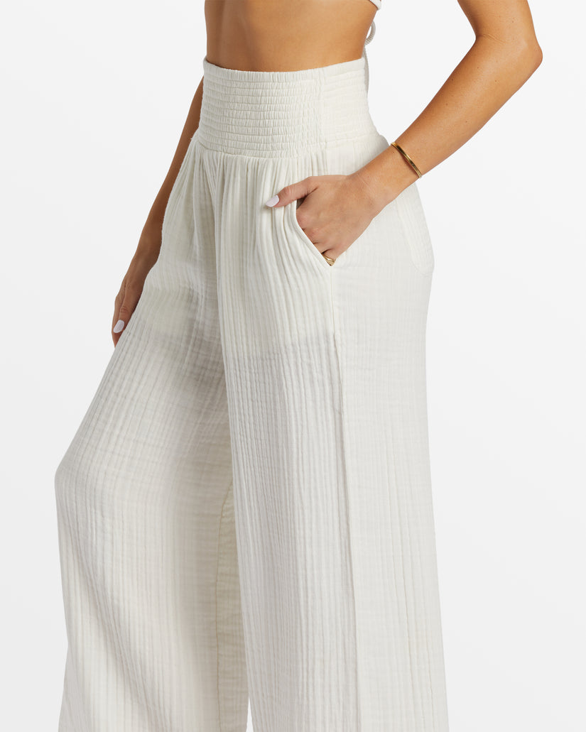 New Waves Wide Leg Beach Pants - Salt Crystal