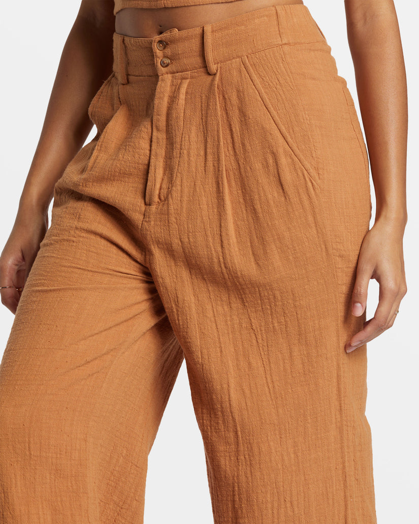 Tailor Made Wide Leg Pants - Sandalwood