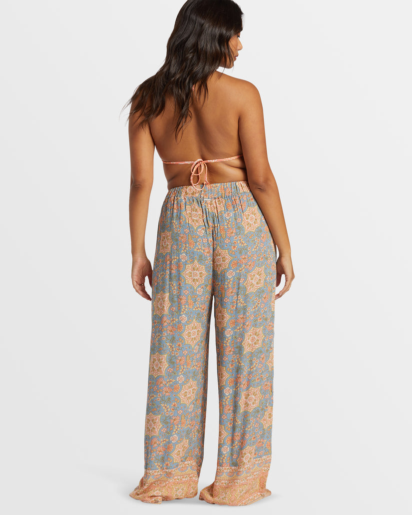 Follow Me 2 Elastic Waist Pants - Western Sky