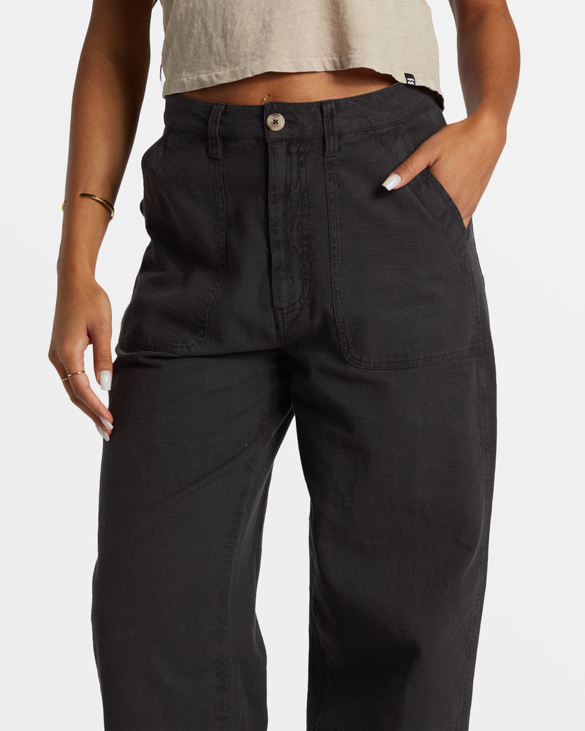 Stay Grounded Straight-Leg Pants - Black Sands