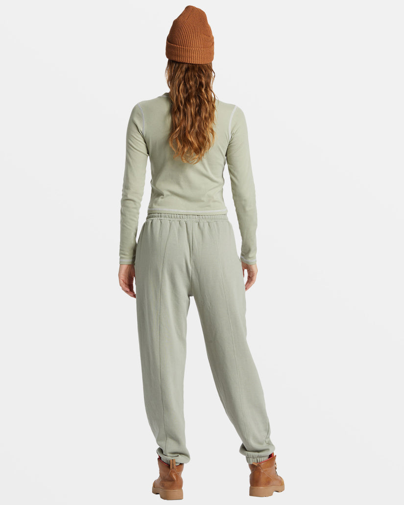 Hike Date Elastic Waist Pants - Seagrass