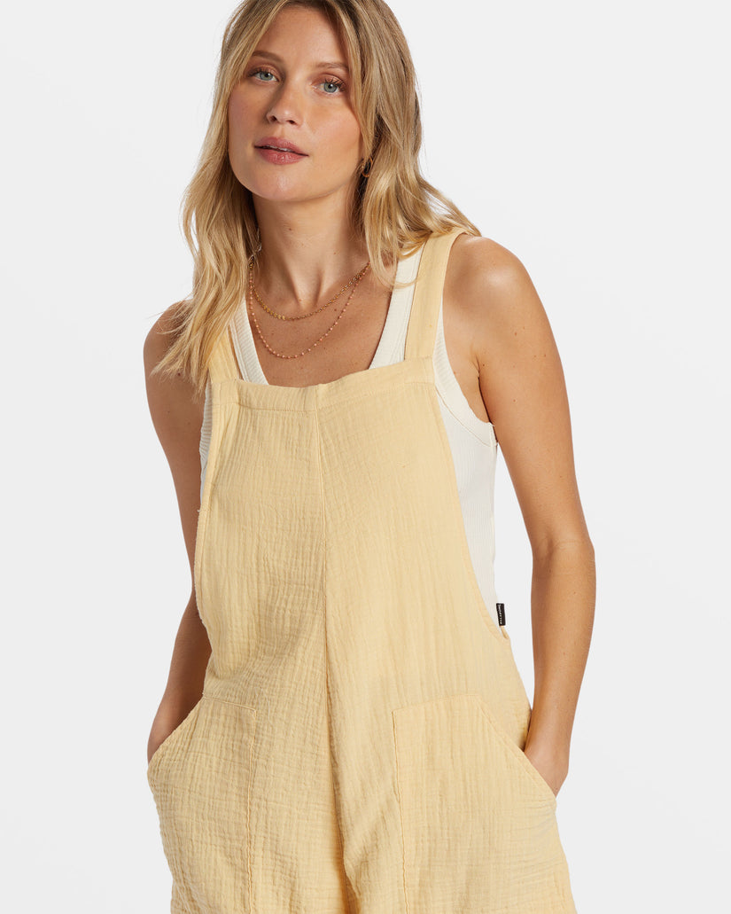 Beach Crush Romper - Pale Yellow