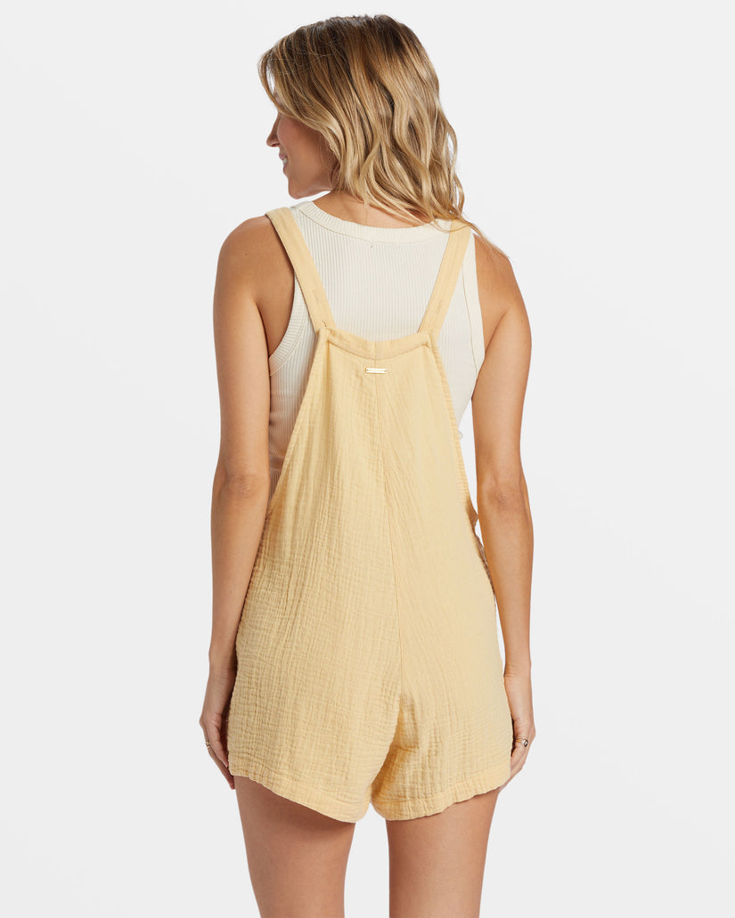 Beach Crush Romper - Pale Yellow