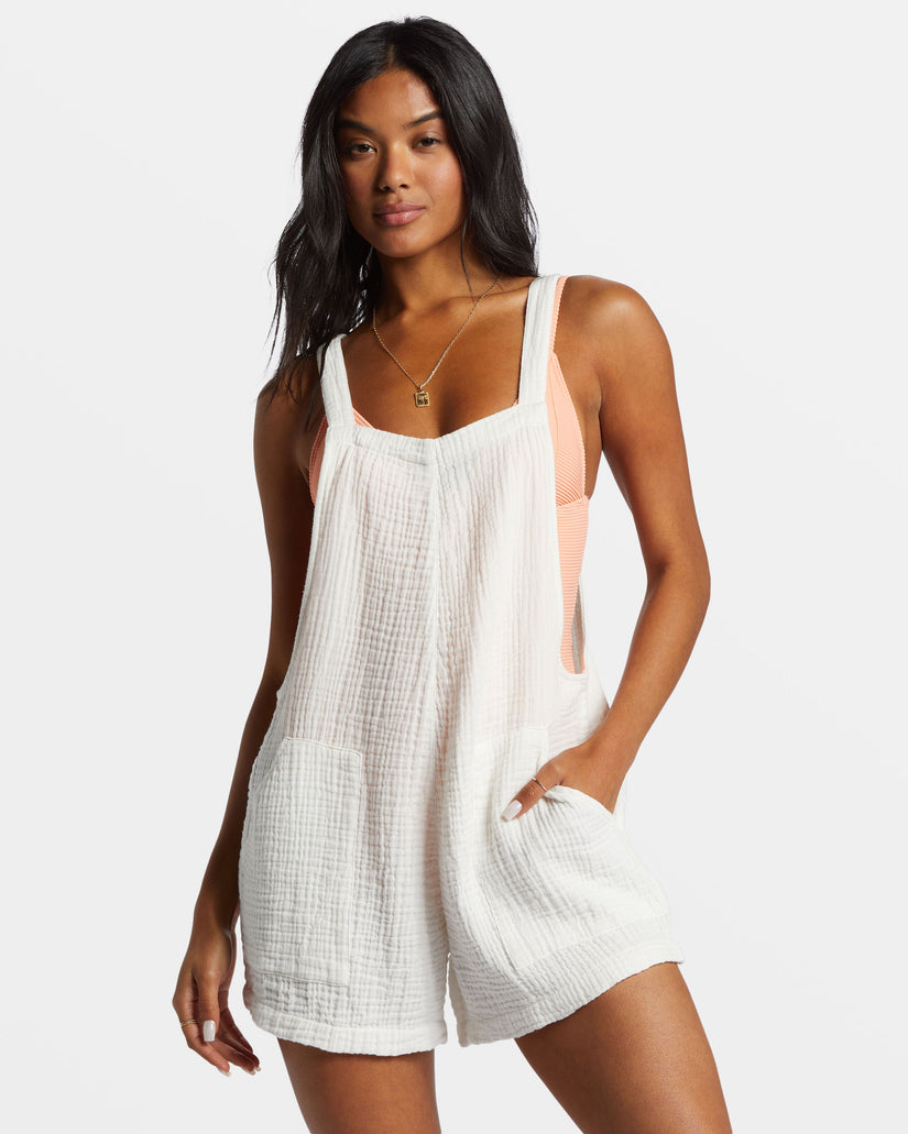 Beach Crush Romper - Salt Crystal