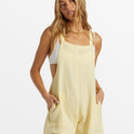 Beach Crush Romper - Mellow Yellow