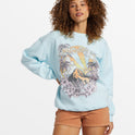 Island Life Crew Neck Sweatshirt - Blue Glow