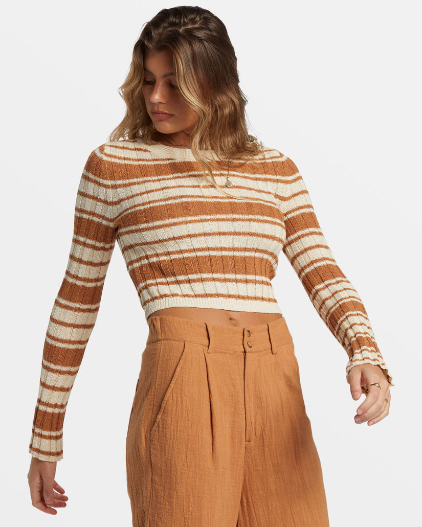 Clare Crew Neck Sweater - Sandalwood