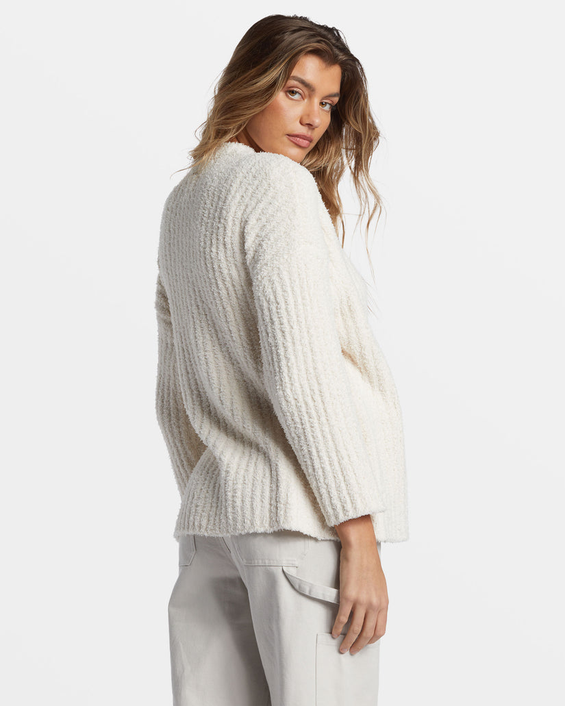 Soft Sand Wrap Cardigan - White Cap