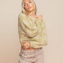 Light Wave Pullover Sweater - Avocado