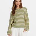 Light Wave Pullover Sweater - Avocado