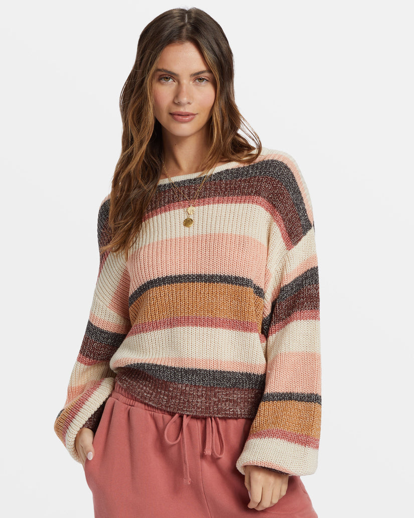 Light Wave Pullover Sweater - Choc Chip