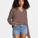 Shallow Waters Henley Sweater - Kona