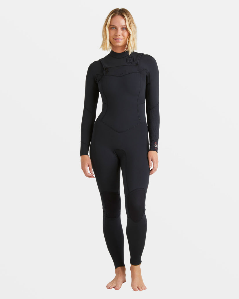 4/3mm Salty Dayz Natural Upcycler Chest Zip Wetsuit - Black