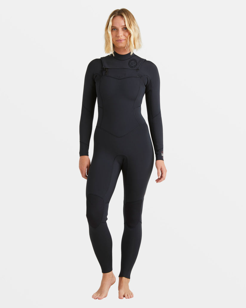 4/3mm Salty Dayz Natural Upcycler Chest Zip Wetsuit - Black