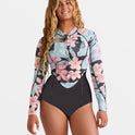 2/2mm Salty Dayz Natural Upcycler Front Zip Long Sleeve Springsuit - Nights In Paradise