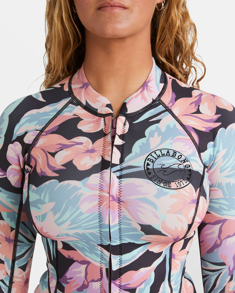 1/1mm Peeky Natural Upcycler Front Zip Wetsuit Jacket - Nights In Paradise