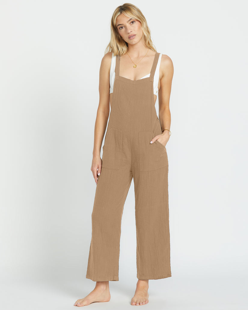 Pacific Time Jumpsuit - Khaki - Khaki