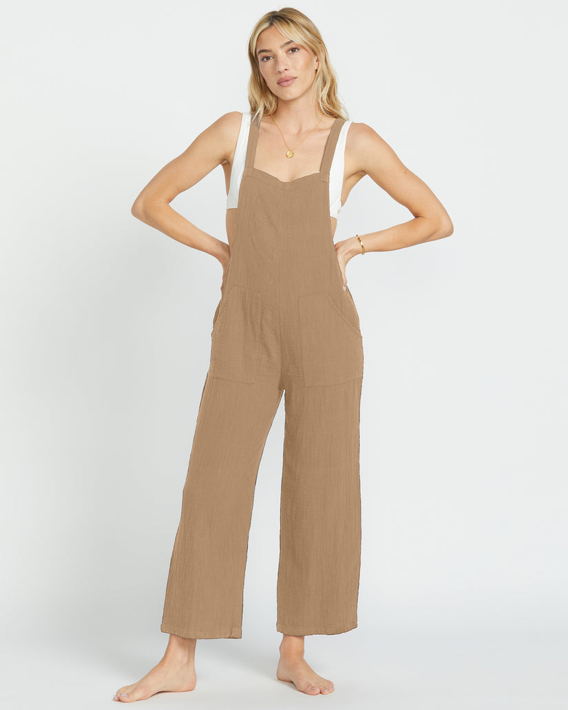 Pacific Time Jumpsuit - Khaki - Khaki