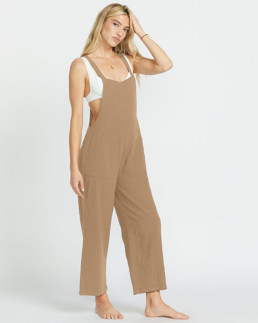 Pacific Time Jumpsuit - Khaki - Khaki