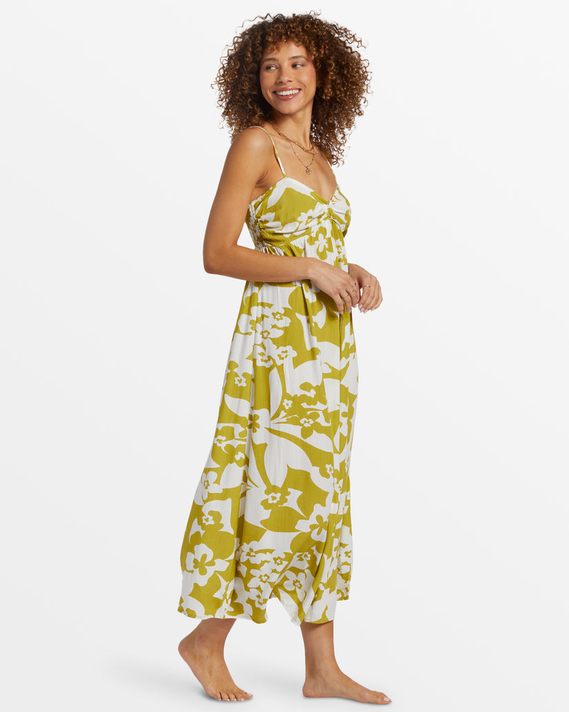 Daybreak Midi Midi Dress - Moss Joy