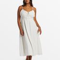 Pretty Perfect Sweetheart Midi Dress - Salt Crystal