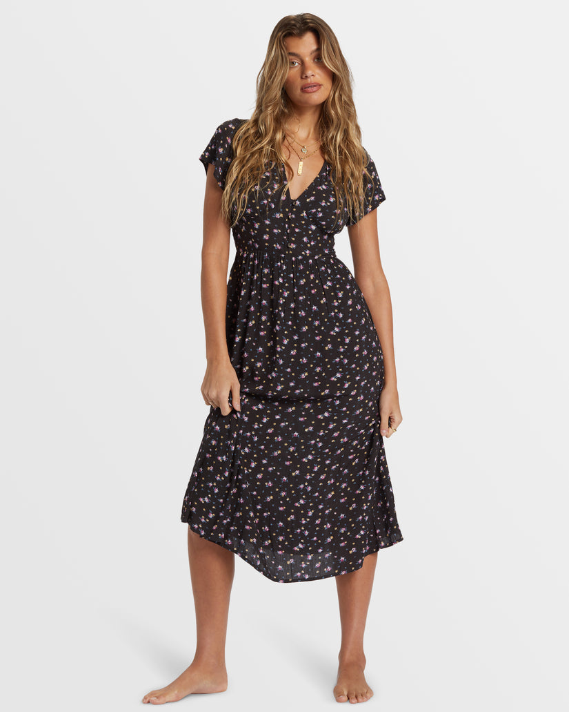 Morning Sky Midi Dress - Black Sands